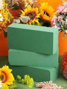 4/2/1pc Green Floral Foam Bricks, Dry & Wet Use Floral Foam Blocks, Suitable For Banquet Table Flowers, Bridal Bouquets, Window Displays, Florist Creations, Christmas Decorations, Birthday Arrangements, Christmas Home Decor - Multiple Styles - View 6