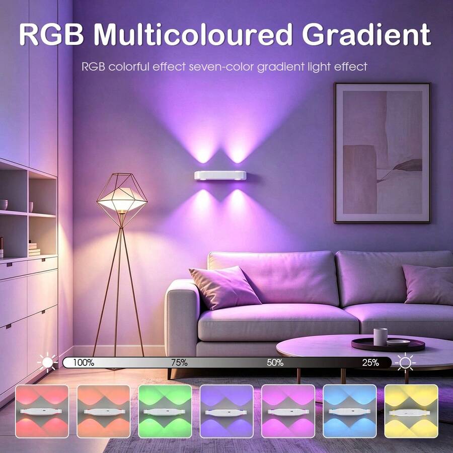 1pc Creative Dual-Eye RGB Color-Changing Ambient Wall Light, Smart Motion Sensor Activated, No-Drill Magnetic Installation, Suitable For Home Decor/Atmosphere Creation, Ideal Holiday Gift