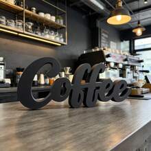 1pc Freestanding Coffee Bar Countertop Sign - Modern Farmhouse Irregular Shaped Shelf Decor, Suitable For Coffee Bar, Cafe Counter, Kitchen Display, Housewarming Gift, Coffee Decor Lettering Cafe Ornament For Countertop Display - 1PC - View 10
