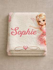 1pc Customized Name Bed Blanket, Personalized Bedding Blanket, Personalized Fleece Blanket, Cute Blanket, Comfortable Blanket, Home Gift, Birthday Gift, Christmas Gift, Personalized Gift, Gift For Son/Daughter, Gift For Friends - Style 1 - View 5