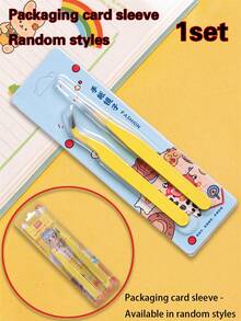 2pcs/Set Stainless Steel Tweezers Set, Straight & Curved Tip Tweezers, Suitable For Scrapbooking, Stickers, Washi Tape, Multipurpose Craft DIY, Old Magazines, Photo Albums, School Supplies, Macaron Hand Tools Cooka Tweezers For Stickers, Scrapbooking, Eyelashes, Jewelry Making, Model Making - Multicolor - View 23