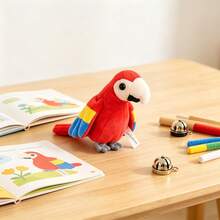 1Pc Realistic Macaw Finger Puppet Plush Toy Cute Colorful Animal Finger Puppet Collectible Interactive Role Play Soft Short Plush Christmas Birthday Gift Random Style - Multicolor - View 5