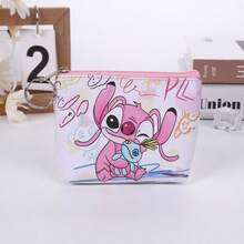 Mesuca Cute Stitch Zipper Coin Purse, Waterproof Oxford Fabric, Kawaii Cartoon Style, Lilo & Stitch Character Print, Blue Pink Multi Colors - Multicolor - View 11