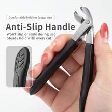 Angled Head Nail Clipper, Wide Jaw Large Opening Stainless Steel Nail Cutter, Anti-Slip Handle Precision Nail Trimmer For Thick Hard Nails, Ingrown Toenails Manicure Pedicure Tool - Black - View 3