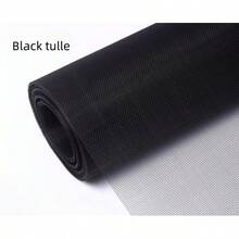 All Black Zippered Screen Window! Self-Installable Mosquito Net, Open Windows Freely Without Blocking The View - Black Mesh With Black Trim, Left-opening Zipper. - View 6