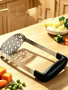 Stainless Steel Potato Masher, Potato Puree Press, Kitchen Tool Manual Sweet Potato Masher - Multicolor - View 8