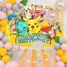 bandai Birthday Party Backdrop Fabric, 4 Options Available. All Characters Of In High-Definition Anime Print. Can Be Hung For Decoration. Suitable For Birthday Parties And Wall Decorations. Easily Create An Atmosphere-Themed Scene. - Multicolor - View 11