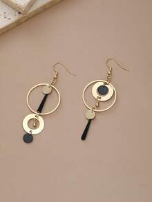 1 Pair Bohemian Vintage Bronze Round Metal Steampunk Earrings ...