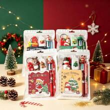 5pcs/Set, Christmas, Stationery Set, Practical Gift For Primary School Students, Classroom Activity Reward, Cross-Border Gift, High-Value Stationery - Multicolor - View 2