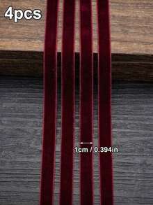 1 Roll Of 5# Burgundy Velvet Ribbon, Suitable For DIY Crafts, Gift Wrapping And Christmas Decoration - Sewing And Knitting Supplies - Burgundy - View 23
