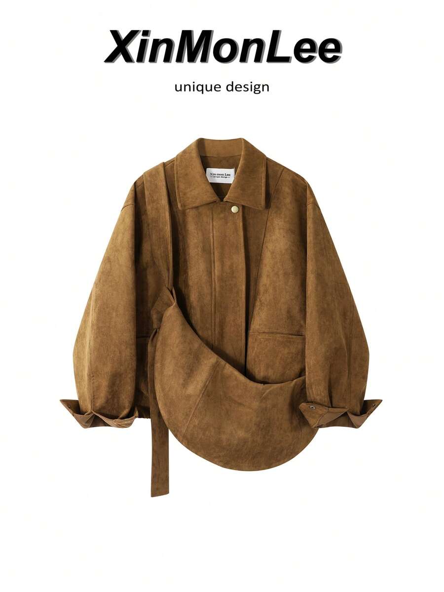 Autumn Fashion Vintage Jacket Casual Vacation - Brown - View 1