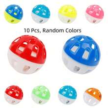 15pcs/10pcs/5pcs/1pc Bird Bell Ball Toy, Jingle Sound, Diameter 3.8cm (1.5 Inches), Colorful Cat Teaser Dog Teaser Parrot Toy Ball, Built-In Bell, Interactive Bird Cage Toy, Suitable For Budgies, Cockatiels, Lovebirds And Other Small Birds, Perfect Holiday Gift For Pets, Sound Toy Ball Cat Toys/Bird Accessories/Bird Toys - View 14