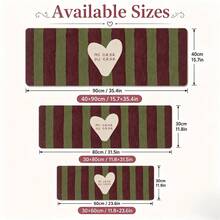 Mi Casa Su Casa Heart Stripe Extended Mouse Pad, Burgundy And Olive Hand-Painted Spanish Quote Large Desk Mat, Stitched Edge Smooth Cloth & Natural Rubber For Home Office Gaming Study Workspace, 3 Sizes Available - View 5