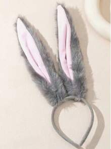 Pure Desire Style Sexy Bunny Ears Cosplay Halloween Headband - Grey - View 2