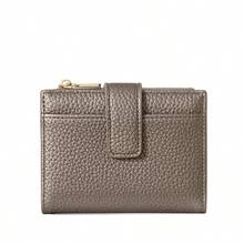 Women's PU Leather Wristlet Short Wallet, Fashionable Versatile Litchi Grain, Snap Button With Zipper Coin Pocket, Multi-Card Slot Folding Wallet - Multicolor - View 8