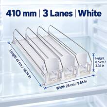 1/2/3/4/5/6 PCS White Soda Can Organizer For Fridge, Self-Pushing Drink Dispenser With Adjustable Width, Automatic Beverage Pusher Rack For Cans And Bottles, Space-Saving Refrigerator Storage For Kitchen Cabinet, Pantry And Countertop - White - View 24