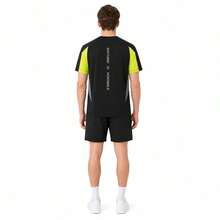 LI‑NING Men's Reflective Quick‑Dry Cool Running Short‑Sleeve T‑Shirt Fitness Sports Tee ATSW479 - Black - View 7