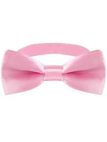 1pc Adjustable Children's Bow Tie Solid Color Pre-Tied Wedding Party Dress-Up Bow Tie - Perfect For Formal Events, Wedding Parties, Holiday Dress-Up - Black - View 7