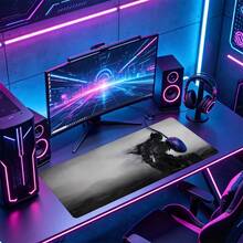 Ink Knight Mouse Pad Grey Wash Texture Desk Mat Extended XL MousePad Office Desk Accessories Multicolor Non-Slip Stitched Edge Computer Mat For Desk 35.4x15.7 Inches Rubber Base Laptop Keyboard Pad For Home Office & Gamers,Durable And Spill-Resistant - View 4