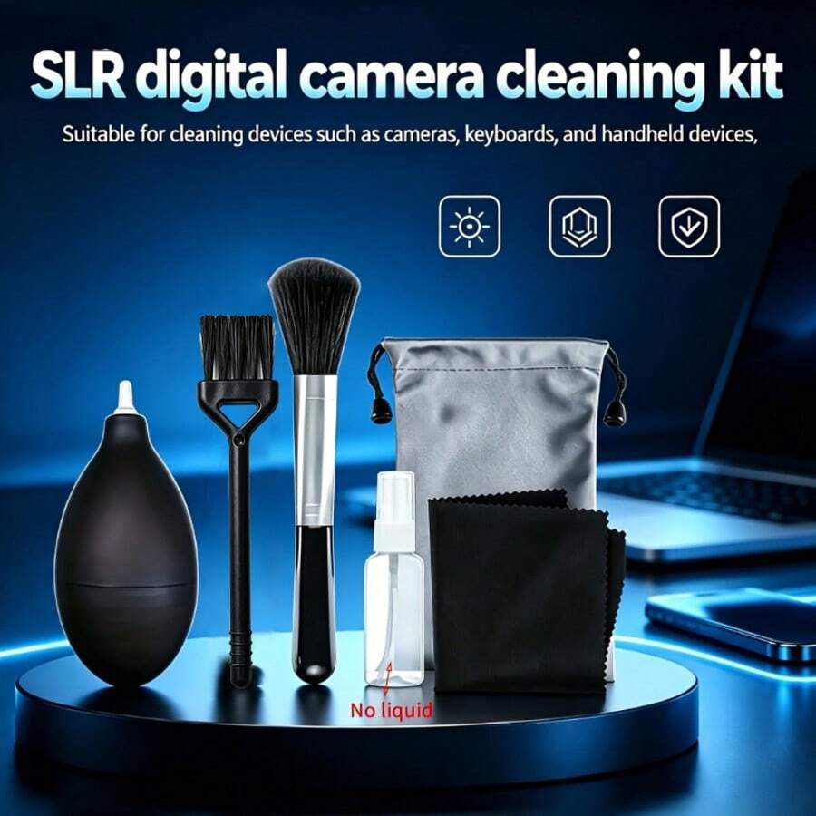 6pcs/Set Portable DSLR Camera Cleaning Kit, Equipped With Spray Bottle ...