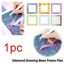 1/4/6/10pcs Reusable Diamond Painting Segmented Frame Film, 12/18/30pcs Non-Stick Release Paper, Suitable For Diamond Painting Enthusiasts, 10*10cm Diamond Painting Segmented Accessory Tool, Gradient Rainbow Color - A - View 12