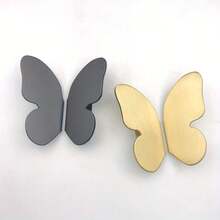 4pcs Two Pairs Creative Butterfly Symmetrical Metal Pull Handle, Suitable For Cabinets, Drawers, Wardrobes, Bedside Tables, Dressing Tables, Storage Boxes, Cosmetic Boxes, Decorative Boxes, Etc., With Screws, Easy To Install, Sturdy And Durable - Multicolor - View 5