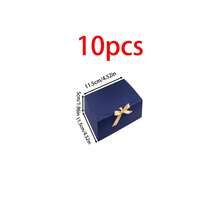 1/10/20pcs Navy Blue Gift Boxes With Lids, Blue Kraft Paper Gift Boxes, Bridesmaid Proposal Boxes, With Ribbon, For Wedding, Packaging, Gifts, Birthday, Cupcake Boxes, Valentine's Day Gift Boxes - Dark Blue - View 9