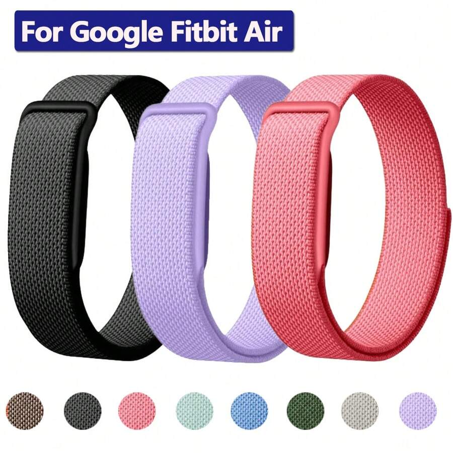 Nylon Braided Sports Wristband, Compatible With Google Air, Breathable Quick-Dry, Adjustable Hook And Loop Strap, Fitness Tracker Accessory - one-size - View 1