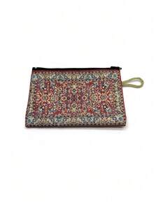 Vintage Style Gold Thread Embroidered Zipper Wallet, Suitable For Daily Use, Size 4*6 Inches, Women's Wallet, Mini Wallet, Coin Purse, Travel Wallet, Wristlet, Suitable For Specific Holiday Gifts - Multicolor - View 8