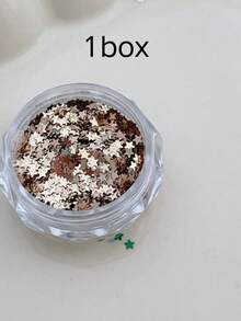 1 Box Fall Autumn Nails, New Christmas Five-Pointed Star Nail Art Glitter, Exquisite Versatile Nail Decoration, Wearable Nail Material, Nail Salon Style Nail Accessories - Multicolor - View 6