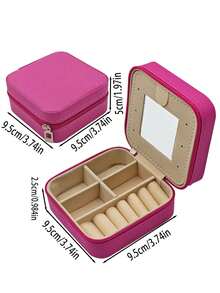 Travel Jewelry Box, Large Capacity Jewelry Storage Box, Jewelry Organizer Box, Multi-Functional Jewelry Display Box, Women's Gift, Christmas Gift - Multicolor - View 17