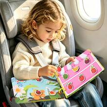 Toddler Quiet Busy Book, Reusable Hook And Loop Stickers Activity Book, Fine Motor Educational Toy For Kids Ages 3+ - Multicolor - View 3