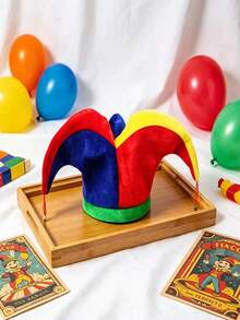 Jester Hat With Bells, Colorful Three-Pointed Clown Costume Hat, Suitable For Halloween, Carnival, Birthday Party And Adult Cosplay Costume Accessory - Multicolor - View 9