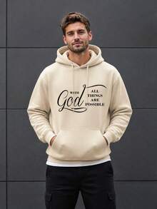Men Hoodies - Apricot - View 4