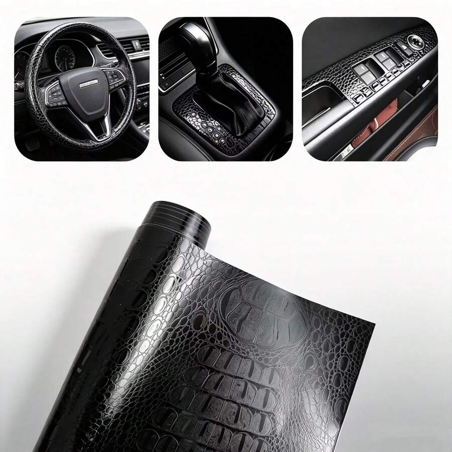 1pc Crocodile Texture Car Vinyl Wrap Film, Self-Adhesive Color Change ...