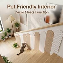 4PCS Cat Scratch Sticker Cat Scratch Board Cat Claw Grinder For Living Room Bedroom Sofa Wall Cat Gift, Let Cats Exercise Rest Scratch Play, Space-Saving Design For Indoor Cats, Pet , Beautiful Pet Accessory - Multicolor - View 8