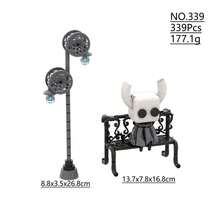 Hollow Knight Building Block Model, 330+ Pieces ABS Material Assembly Brick Set, Knight Figurine Sitting On Bench, Fun Buildable Desktop Decor Ornament, Ideal Birthday Gift For Boys And Girls, Perfect Present For Christmas, New Year, Birthday - Multicolor - View 4