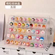 1pc Acrylic Mini Figure Display Stand, Transparent Desktop Storage Rack, Suitable For Anime Figures, Cards, Badges, Brooches, Collectibles, Suitable For Bedroom Decor, Bathroom Decor, Living Room Desktop Storage, Vanity Makeup Storage, Bathroom - Transparent - View 3