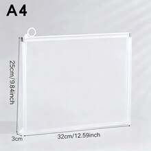 1/3 Size Folder With Pull Ring, Simple And Elegant Design, Specially Designed For Exam Supplies. Made Of Thick And Durable Material, Available In A4/A5/A6 Sizes, Suitable For Storing Exam Admission Tickets, Documents, Student Materials, Etc. - 3 Packs/A4+A5+A6 - View 2