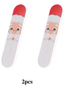 2/4/8pcs Christmas Nail Files, Mini Nail Buffers, Patterned Polishing & Grinding Nail Files, Christmas Gift, Manicure Tools, Easy To Use And Portable - Multicolor - View 5