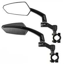 2 piezas Espejos retrovisores para motocicleta, 8mm/10mm Espejos retrovisores universales para scooter y bicicleta eléctrica, Espejos retrovisores laterales para bicicleta eléctrica, Espejos retrovisores de - A - Ver 10