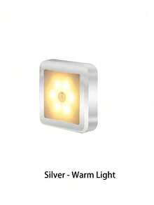 Smart Motion Sensor 6LED Floor Lamp/Pendant Light/Wall Light - Wireless Control, Auto On/Off, Modern Square Design. Suitable For Hallway, Stairs, Living Room, Bedroom (Battery Not Included), Closet, Bedroom, Nightstand, Shoe Cabinet Lighting. Ideal Home Choice, Decorative Sensor Light - Multicolor - View 14