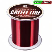 YACUMA Senar Pancing Nilon Monofilamen Lembut Tahan Aus 500m, Lemparan Sangat Halus, Cocok untuk Memancing di Air Tawar dan Air Asin, Warna Kopi - Coffee Brown - View 14