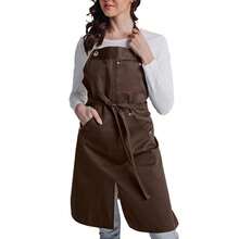 Fashion Unisex Apron With Halter Neck, Side Slit And Multiple Pockets, Cashier, Barber, Barista, Milk Tea Shop, Catering, Kitchen, Korean Style Workwear - Multicolor - View 15
