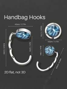 Purse Hook For Table, Constellation Zodiac Print Foldable Metal Handbag Hanger, Portable Table Bag Holder For Restaurant Desk, Unique Gift For Astrology Lovers, 12 Zodiac Signs Available - Multicolor - View 8