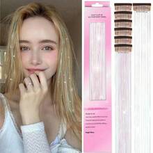 12pcs Hair Accessories Set Shiny Metal Ribbon Clips Glitter Ribbon Hair Clips Party Star Eye-Catching Beautiful Hair Accessories Gift For Girls Halloween - Multicolor - View 12