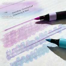 Set 12 Spidol Fluorescent Berkilau, Spidol untuk Menggambar, Menandai, Grafiti, dan Jurnal di Kantor, Ujung Lembut, Badan Segitiga, Tinta Cepat Kering, Warna Cerah, Aliran Tinta Halus, Desain Gaya Hitam, Cocok untuk Anotasi Catatan, Menggambar Kartu Ucapan, Melukis Seni, Ideal sebagai Hadiah Alat Tulis, Hadiah Liburan - Beraneka warna - View 6