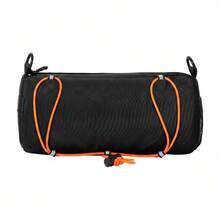 Black Nylon Bicycle Handlebar Storage Bag Water Repellent Adjustable Hook Loop Pouch For Mountain Road Bike Commute Accessories - Black - View 7