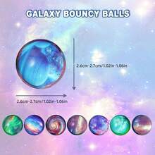 8pcs Random Galaxy Space Bouncy Balls, Space Theme Large Capacity Bouncy Balls, Christmas Gift Bag Fillers - View 3