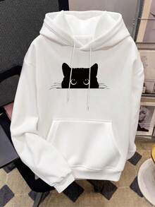 Sudadera con capucha nueva para hombre, diseño con estampado creativo, ropa otoño‑invierno, excelente opción de regalo - Blanco - Ver 2